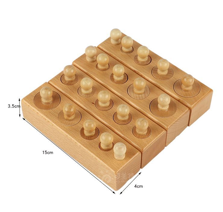 モンテッソーリ　はめ込み円柱 はめ込み円柱 4本セット 再入荷 | Varietà! Montessori バリエタ
