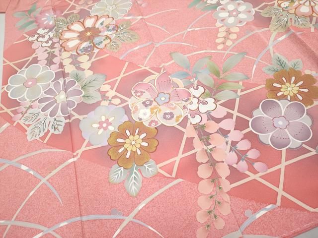 平和屋着物■極上　振袖　京友禅　作家物　露芝舞花文　金彩　逸品　未使用　CYAA2886s5 平和屋着物□極上 振袖 京友禅 作家物 露芝舞花文 金彩 逸品