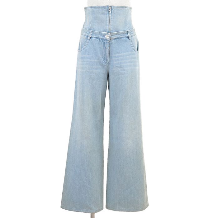 CHANEL シャネルデニムパンツ CCロゴシャネルバギーパンツ CHANEL シャネルデニムパンツ CCロゴシャネルバギーパンツ 名東