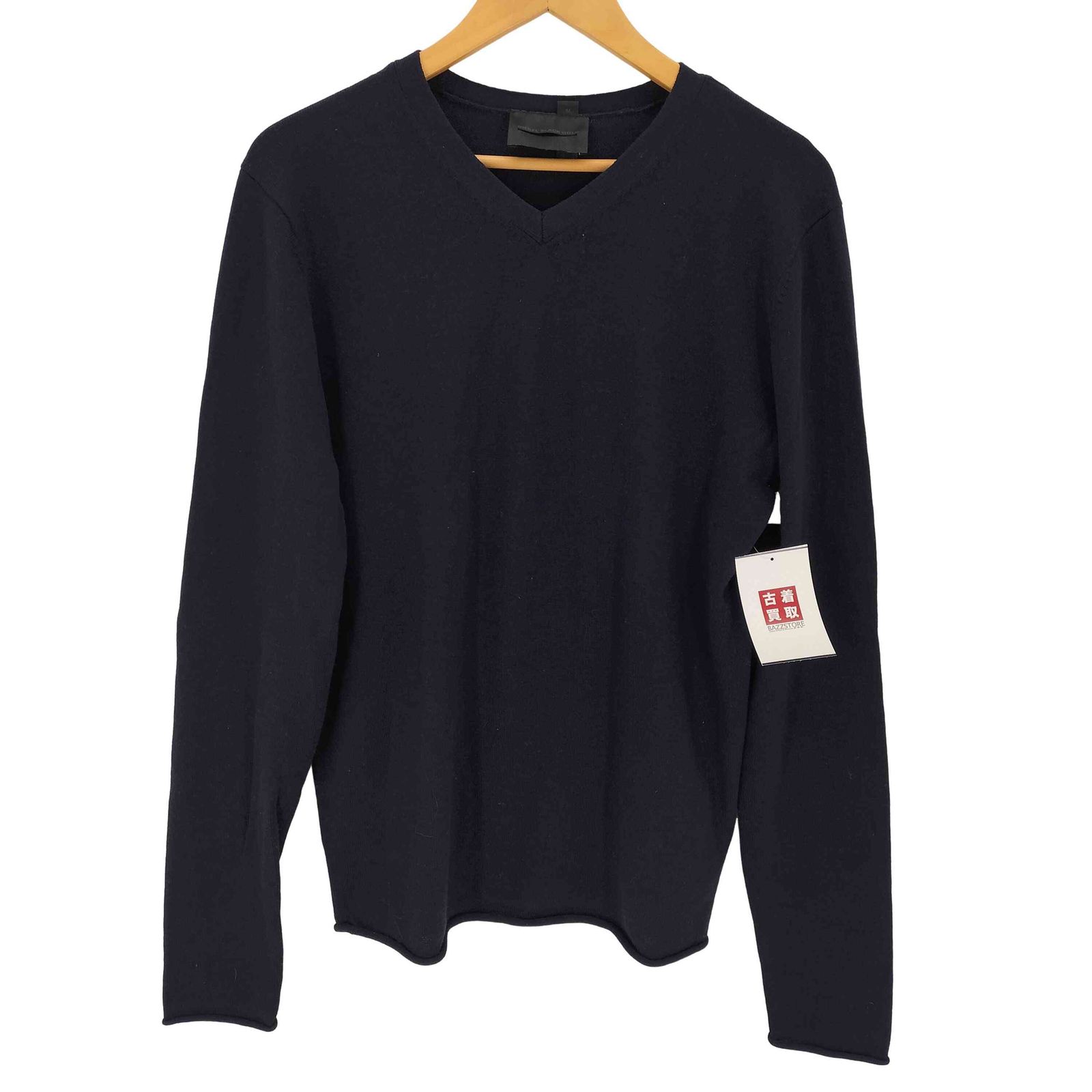 ディーゼルブラックゴールド DIESEL BLACK GOLD シルク混 エルボーパッチ vネックニット メンズ JPN：M 