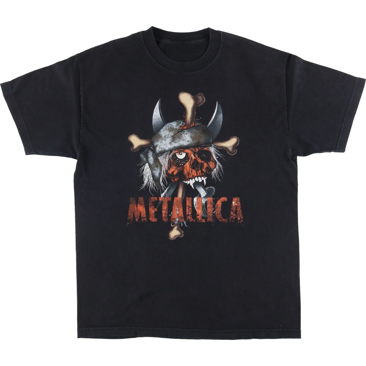 古着 llica メタリカ ドクロ柄 スカル柄 バンドTシャツ バンT メンズM 
