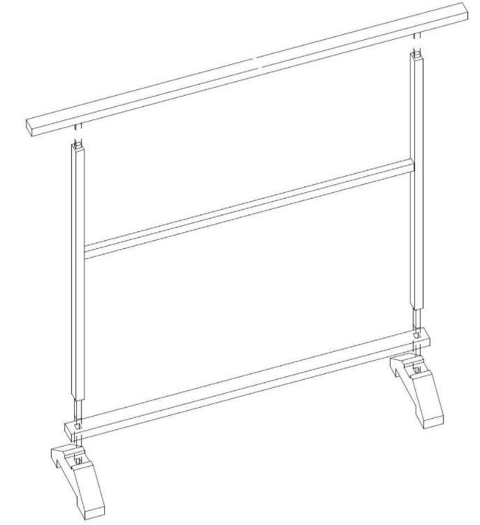 衣桁☆角衣桁飾り金具なし 黒塗☆着物掛け☆打掛・タペストリー