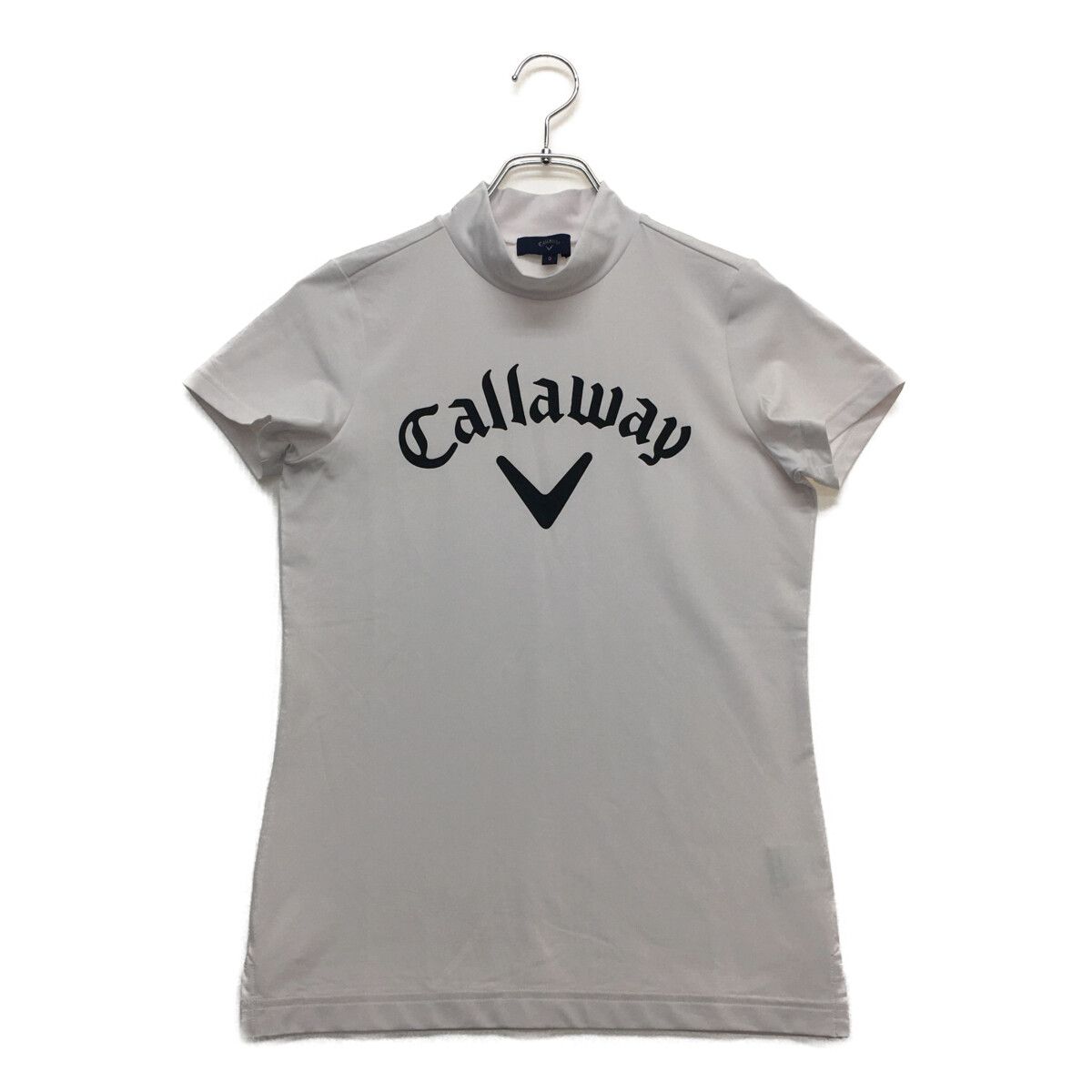 中古 レディース キャロウェイ Callaway 半袖シャツ S 白 ホワイト モックネックカットソー