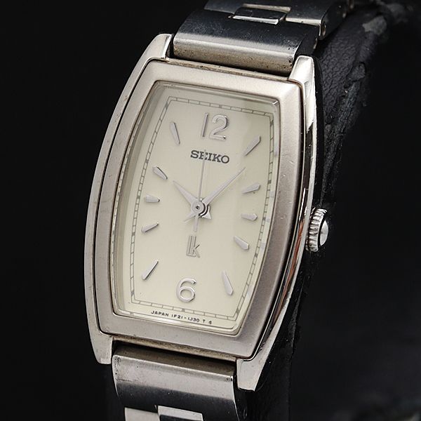 稼働 セイコー ルキア QZ ホワイト文字盤 1F21-5D30 レディース腕時計 KMR 2000000 NSK