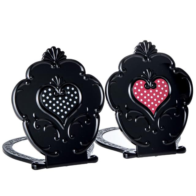 【ANNA SUI】アナスイ スイ ブラック コンパクト ミラー デュオ 鏡 メイクミラー コンパクトミラー SUI BLACK ビューティー 黒 ブラック ロゴ ハート ドット 水玉 ギフト プレゼント 