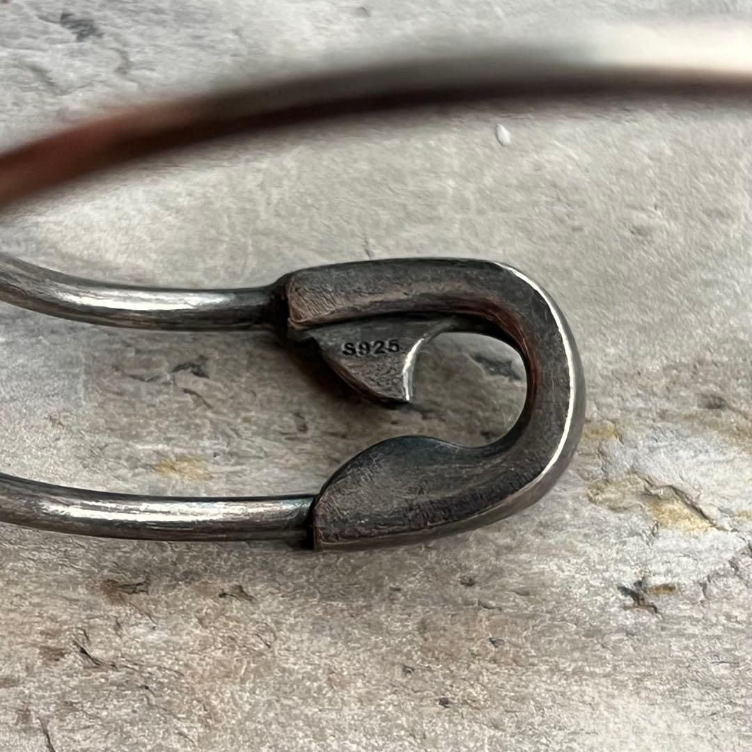 VINTAGE ヴィンテージ 安全ピンデザイン バングル ブレスレット モダンデザイン ワイヤーワーク アートデザイン Bangle Modernist Design