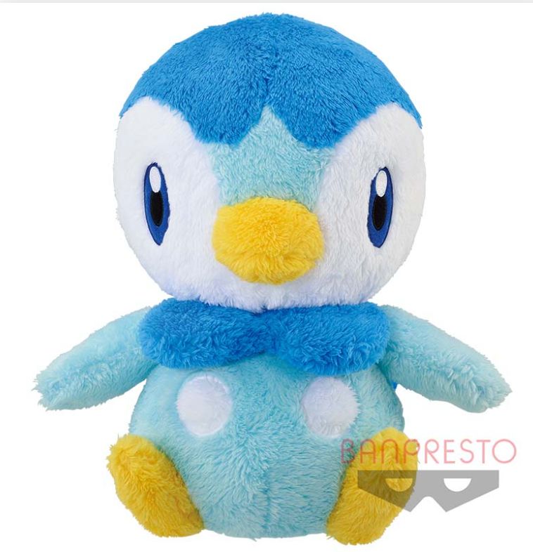 ポケモンセンター　ポッチャマ　ヒコザル　キャンバス　ぬいぐるみ ポケモン】ナエトル・ヒコザル・ポッチャマのふわふわ抱き