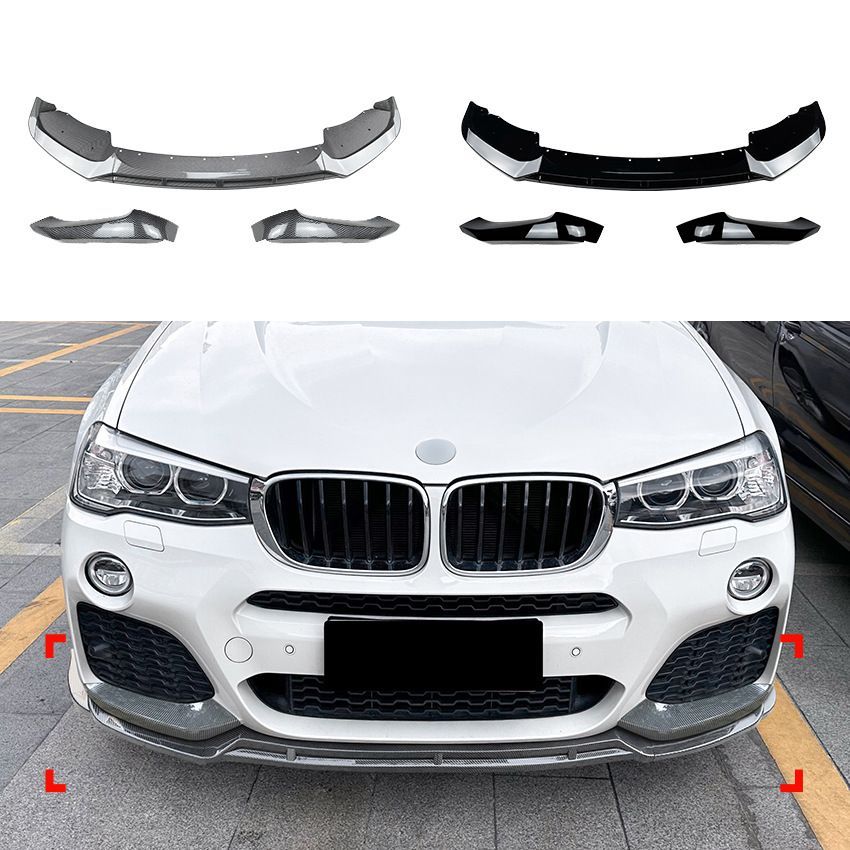 カー用品 メンズ 外装パーツ｜BMW X3 F25 X4 F26 LCI M Sport 2014-2017 フロントリップスポイラー フロントバンパーパーツABS製
