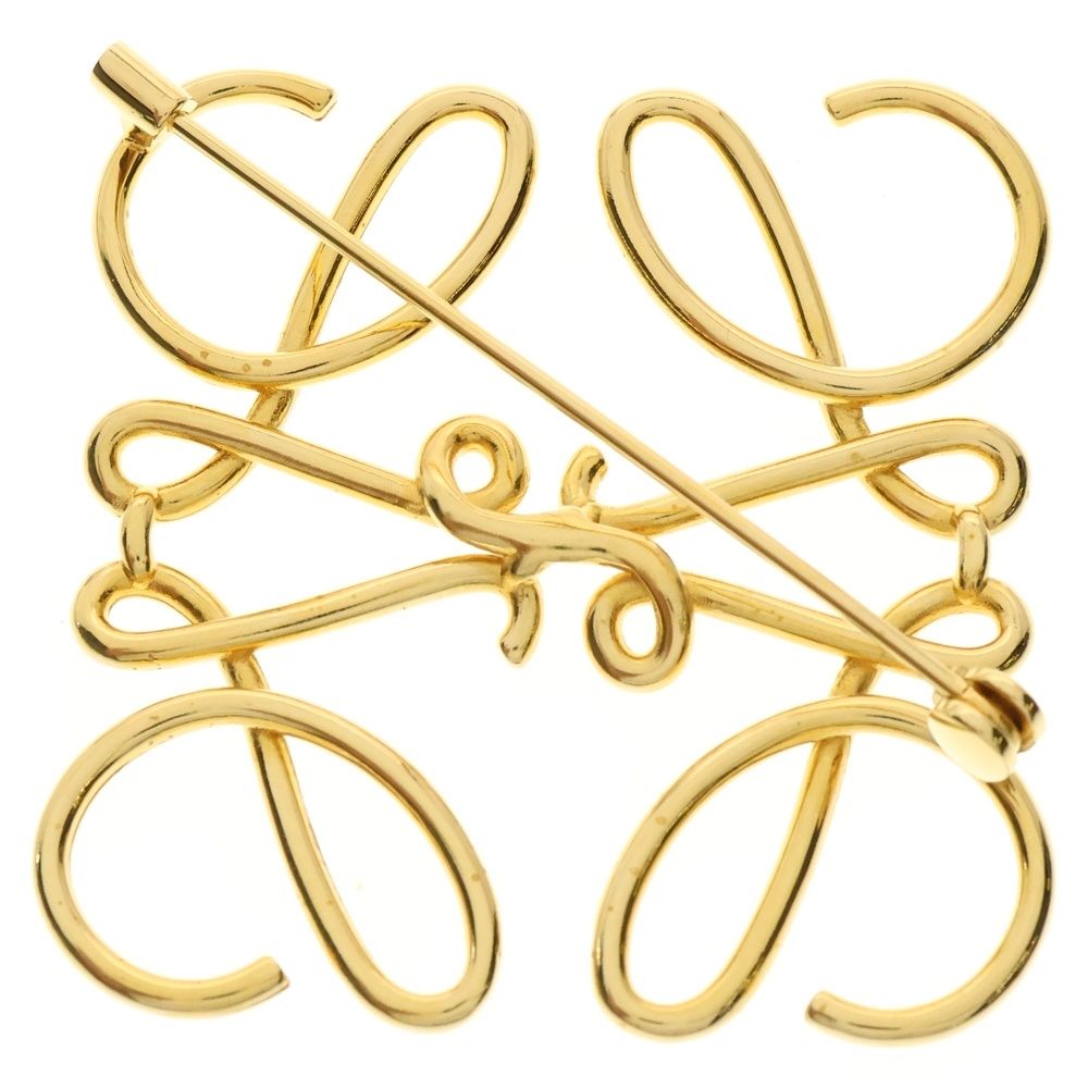 LOEWE ロエベ アナグラム ロゴ ブローチ バッジ GP ゴールド