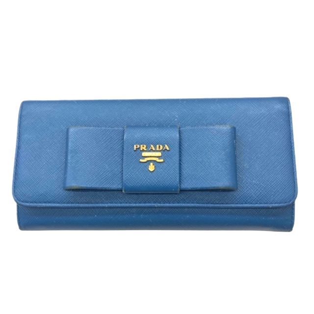 正規品 プラダ長財布 サフィアーノ コバルトブルー プラダ PRADA 財布 レディース メンズ 長財布 新品 新作 二つ折り