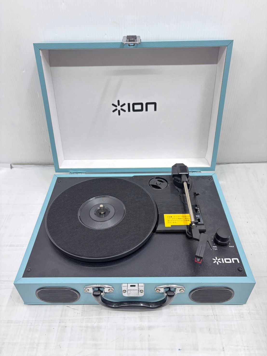 ION×hide 特製ポータブル・レコードプレーヤー hide ION ポータブルレコードプレーヤー イエローハート 完全