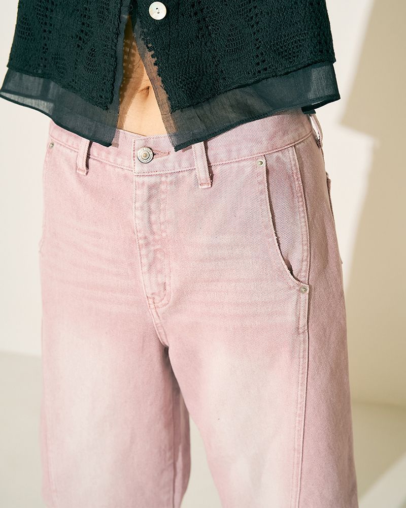 YENN イエン KNEE TUCK DENIM PT ニータックデニムパンツ y252