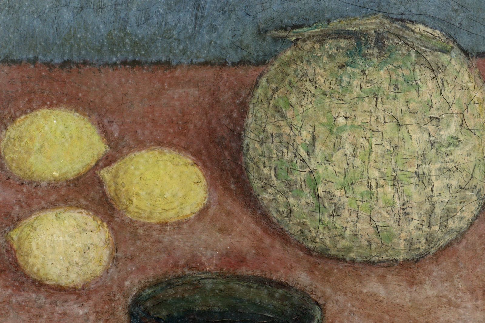 ▽ 岡鹿之助 「静物画」 肉筆油彩10号 1925年 古美術 楾 Y193-OO