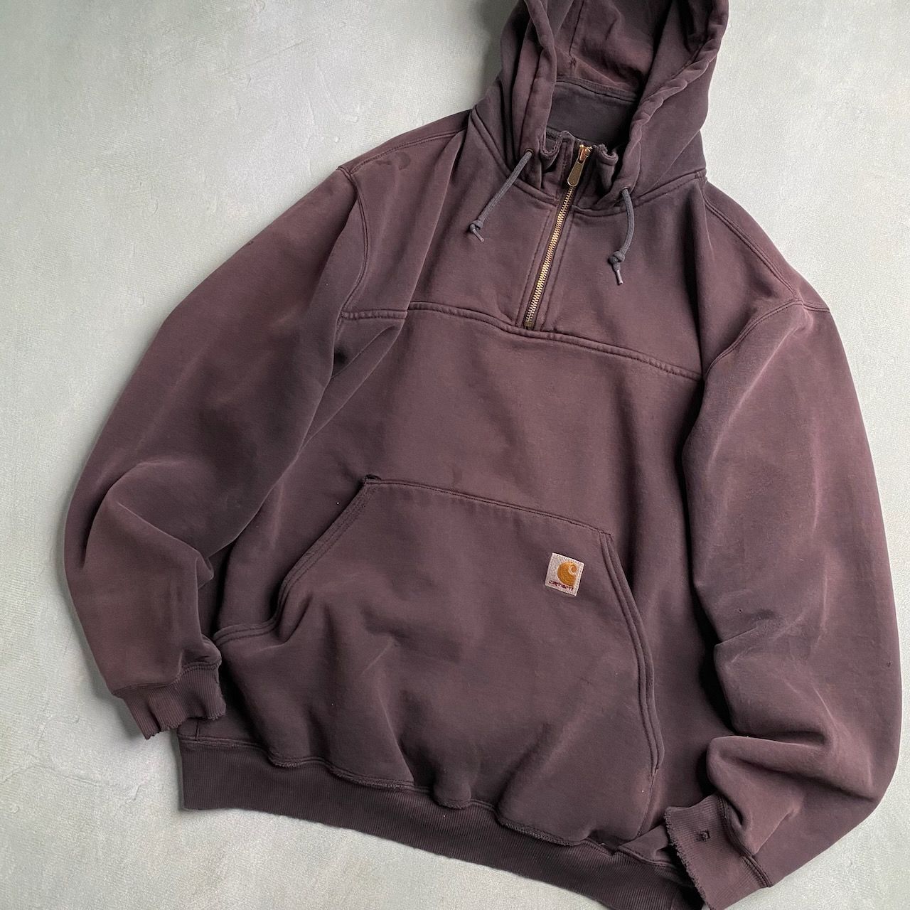 フェード 90s Carhartt ジップ スウェット パーカー カーハート 90s USA製 carharttカーハート ツートン スウェット ジップパーカー
