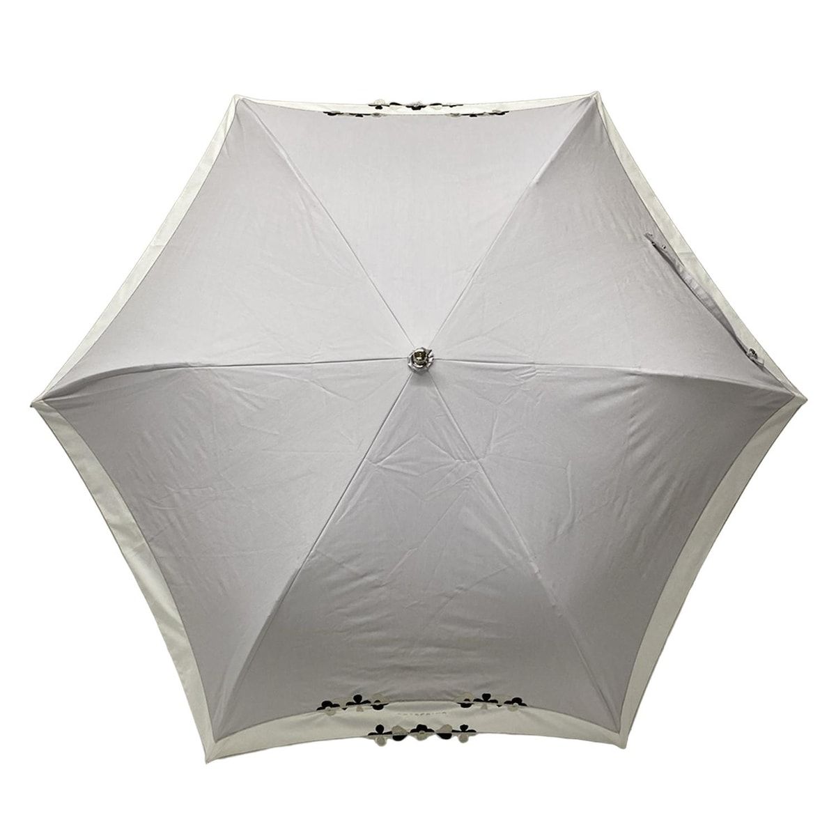 ANTEPRIMA アンテプリマ 傘 - ライトグレー×白×マルチ 折りたたみ日傘|ハンドルクリア