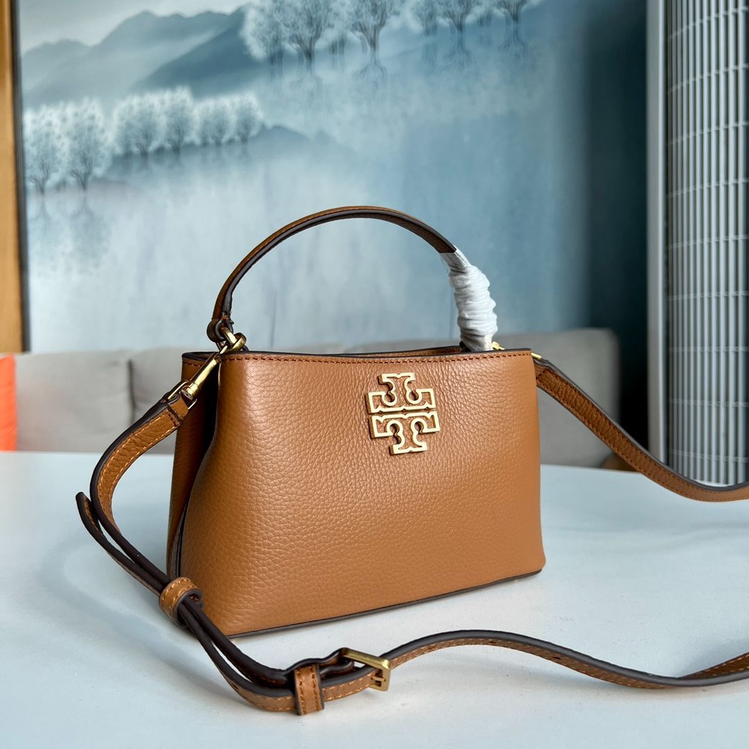 TORY BURCH トリーバーチ ハンドバッグ 2WAY ショルダーバッグ 手提バッグ 斜め掛け ブリトン スモール サッチェル アウトレット品  ブラウン #139091