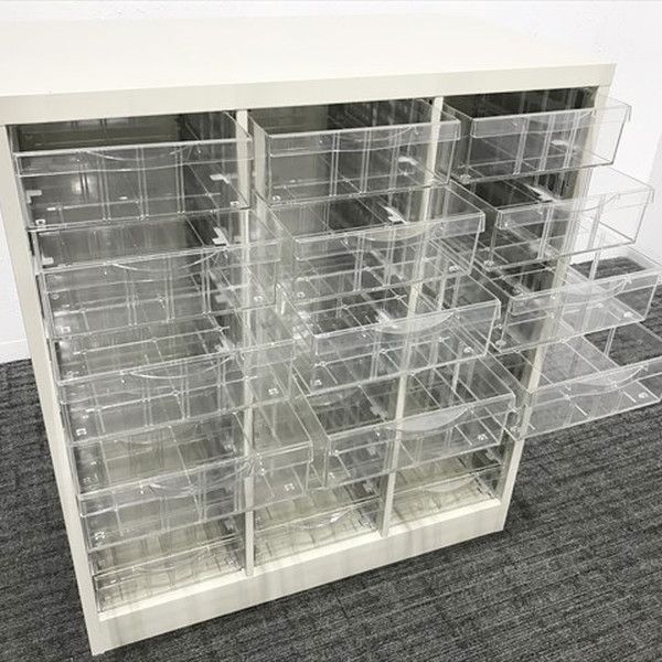 トレイキャビネット 3列9段 A4判整理ケース 生興 グレー WWW_KANDAIZUMI_COM