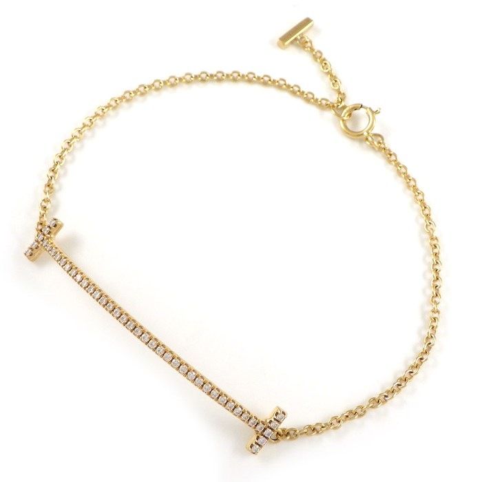 ティファニー Tiffany - Co. ブレスレット T スマイル 60150751 ダイヤモンド 計0.12ct K18PG