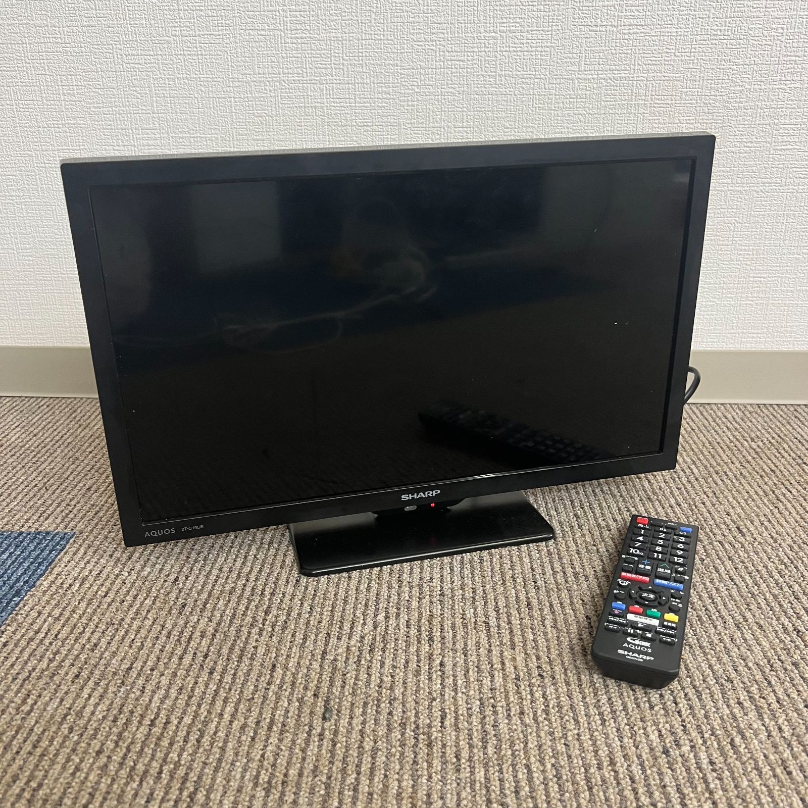 中古品】SHARP シャープ AQUOS アクオス 液晶テレビ 2T-C19DE 2022年製 19インチ リモコン付き ブラック - メルカリ