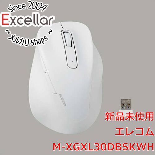 [bn:18] ELECOM製　ワイヤレスマウス EX-G M-XGXL30DBSKWH　ホワイト