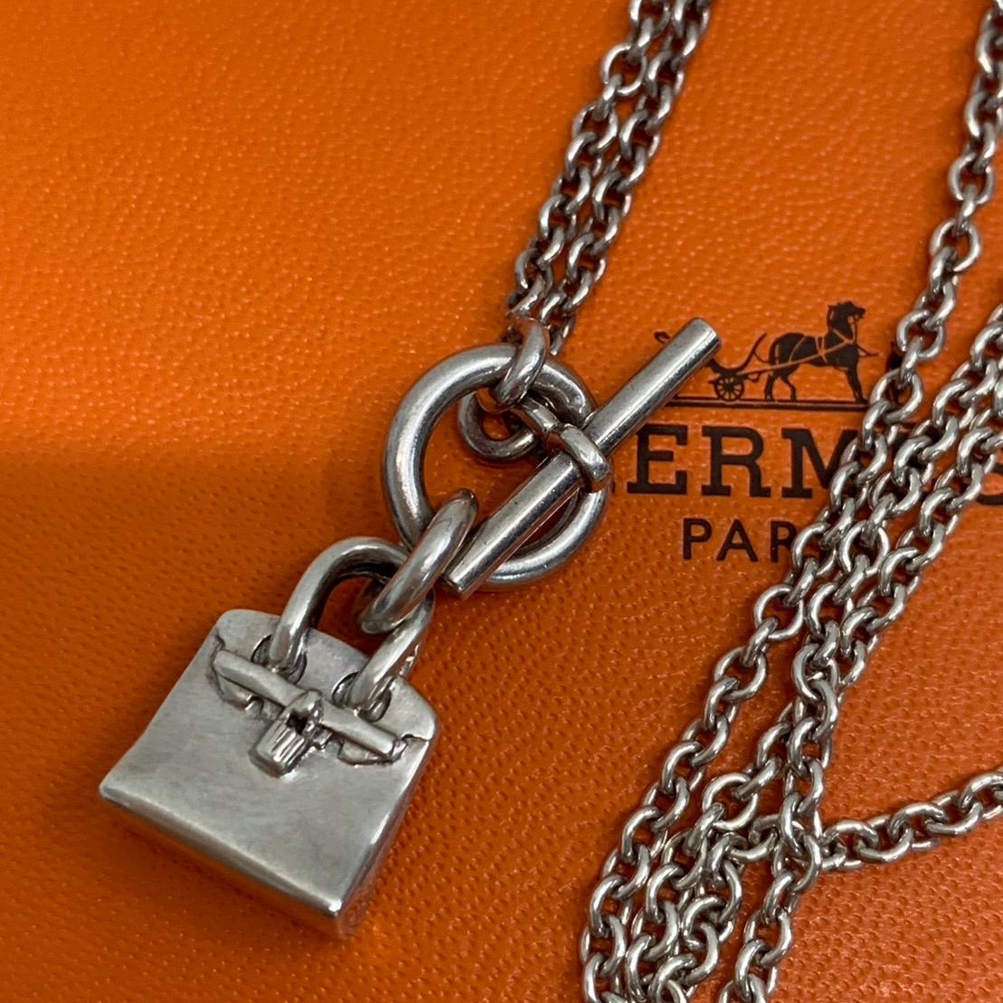 HERMES エルメス バーキン アミュレット ネックレス AG925