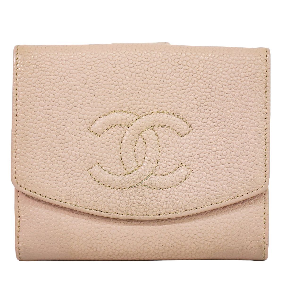 本物 シャネル CHANEL ココマーク 二つ折り 折財布 コンパクト