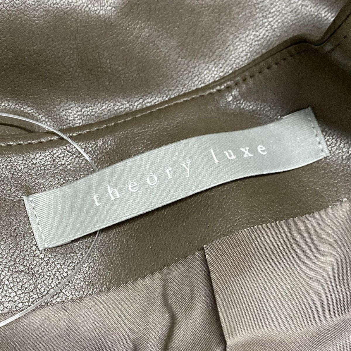 theory luxe ブラウン スエード ライダースジャケット 038 美品 セオリーリュクス ライダースジャケット サイズ038 M レディース