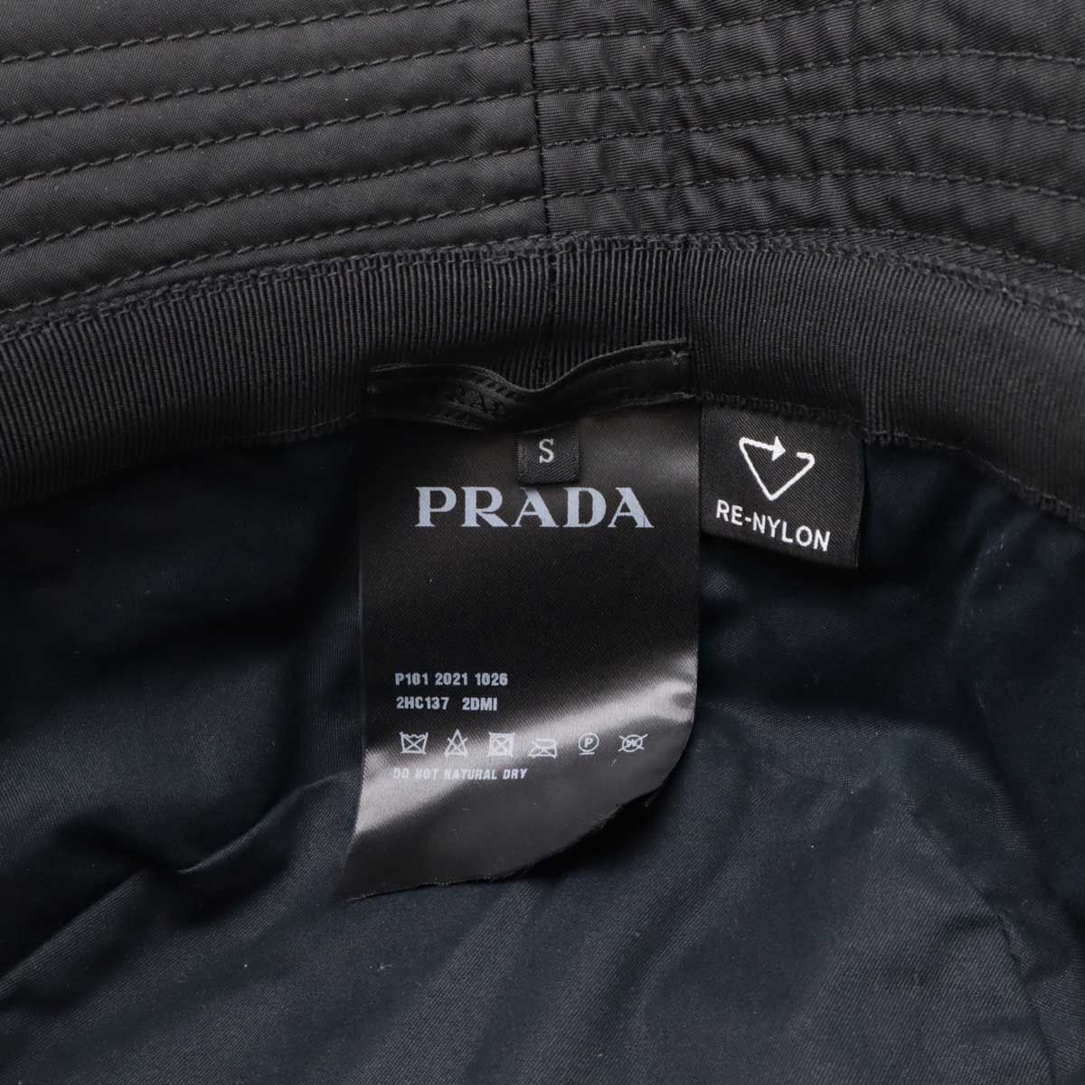 PRADA プラダ トライアングルロゴ バケットハット 帽子 ナイロン