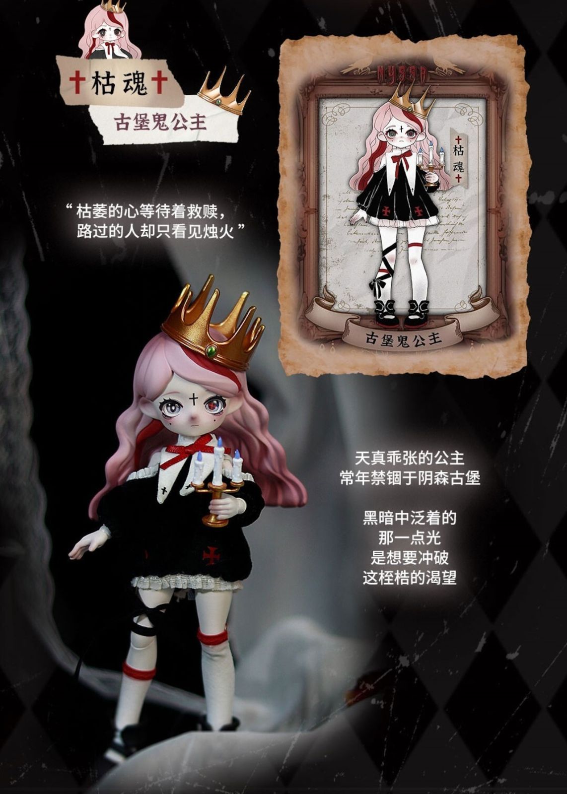 pei様 リクエスト 2点 まとめ商品 即納】【単品】1/12 BJD ブラインドドール【Nyssa（ニサ）怪談