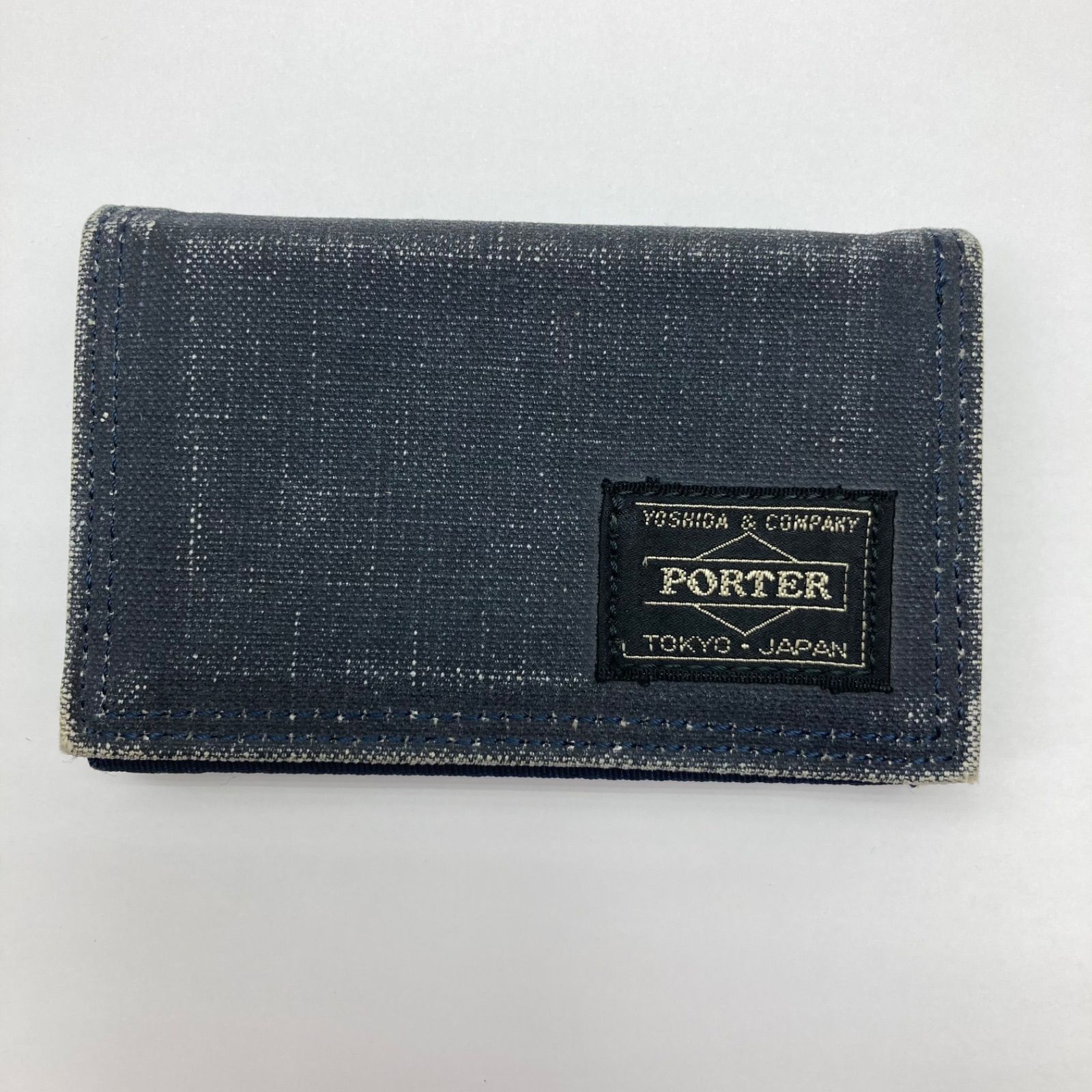 PORTER ポーター 二つ折り カードケース 名刺入れ 吉田かばん 紺