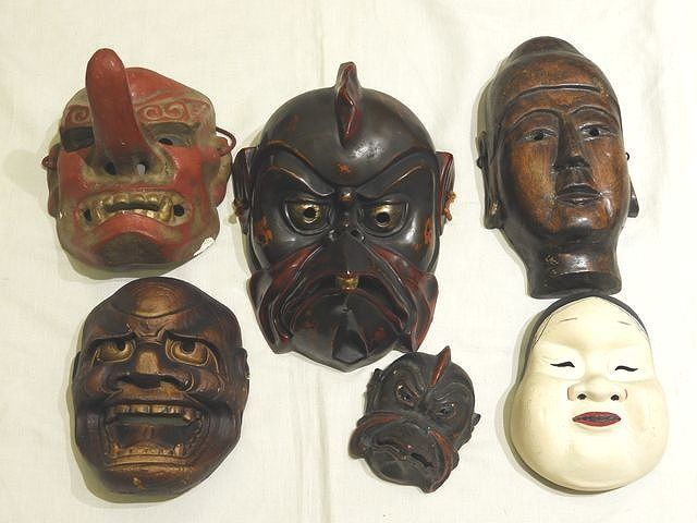 ヴィンテージ品 天狗 等 お面 まとめてセット 迦楼羅 飾り お守り 7I