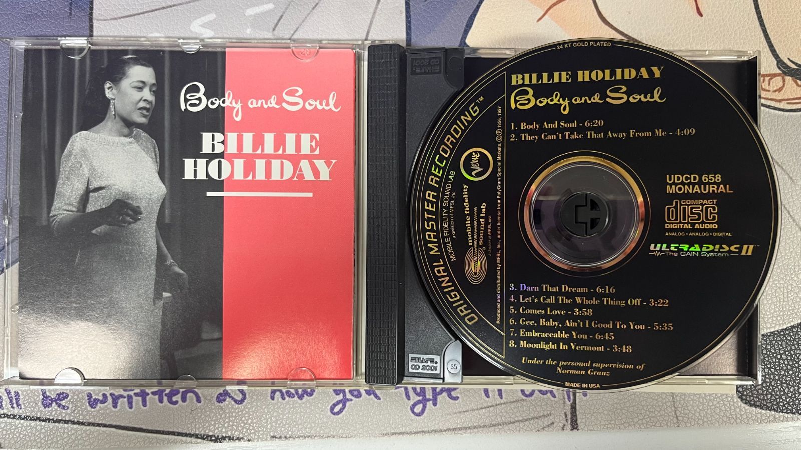 【限定モービルフィデリティー盤CD】ビリー・ホリディ　ボディ&ソウル GOLD CD) Billie Holiday 『Body And Soul』 UDCD 658 帯付