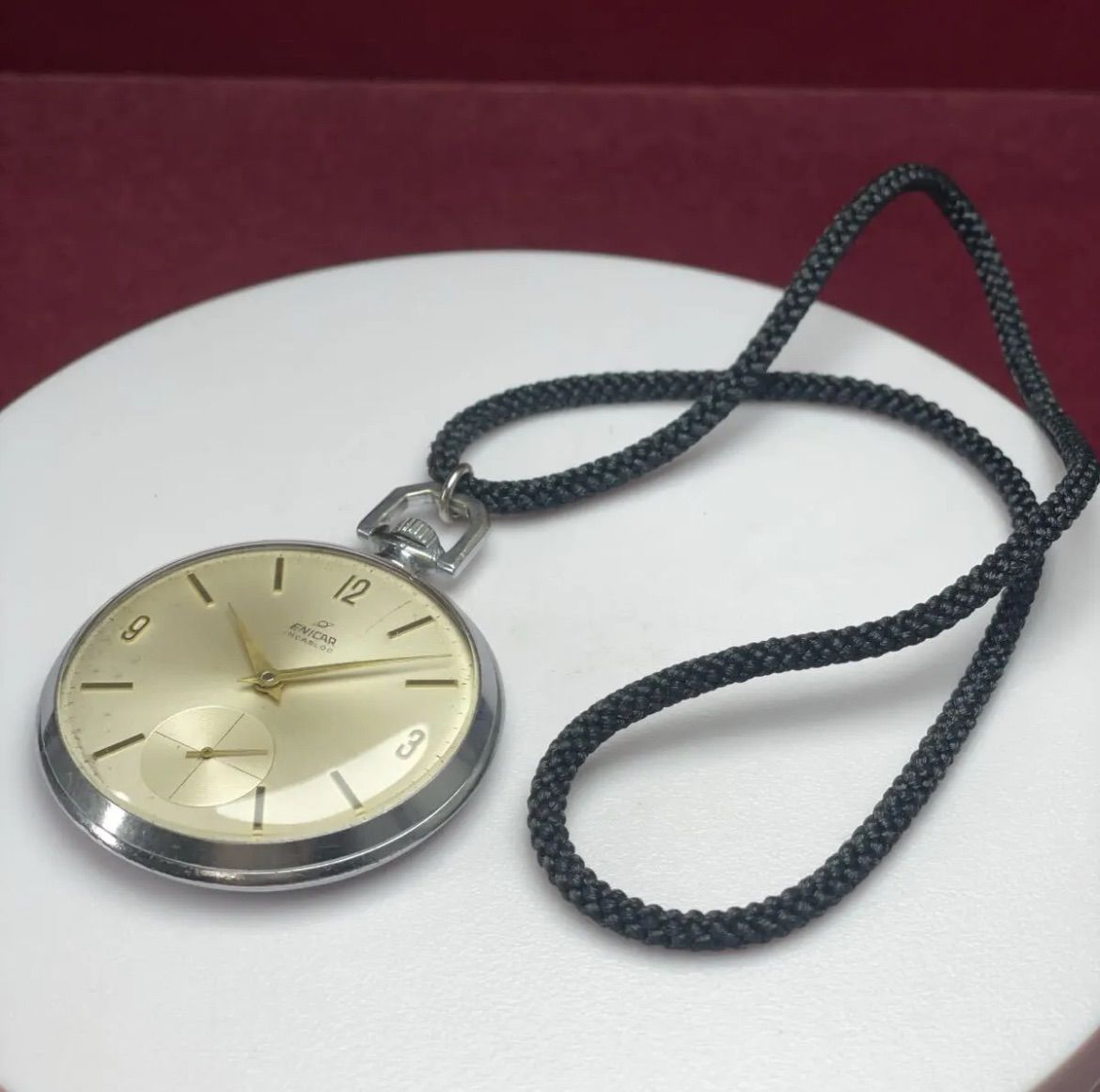 1960年代製 ENICAR エニカ スモールセコンド 手巻 スイス製 懐中時計 ヴィンテージ アンティーク 稼働品