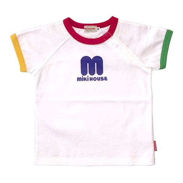 【120】ミキハウス　Tシャツ　新品 ○40%OFFセール○ミキハウス mikihouse ロゴ半袖Tシャツ 120cm