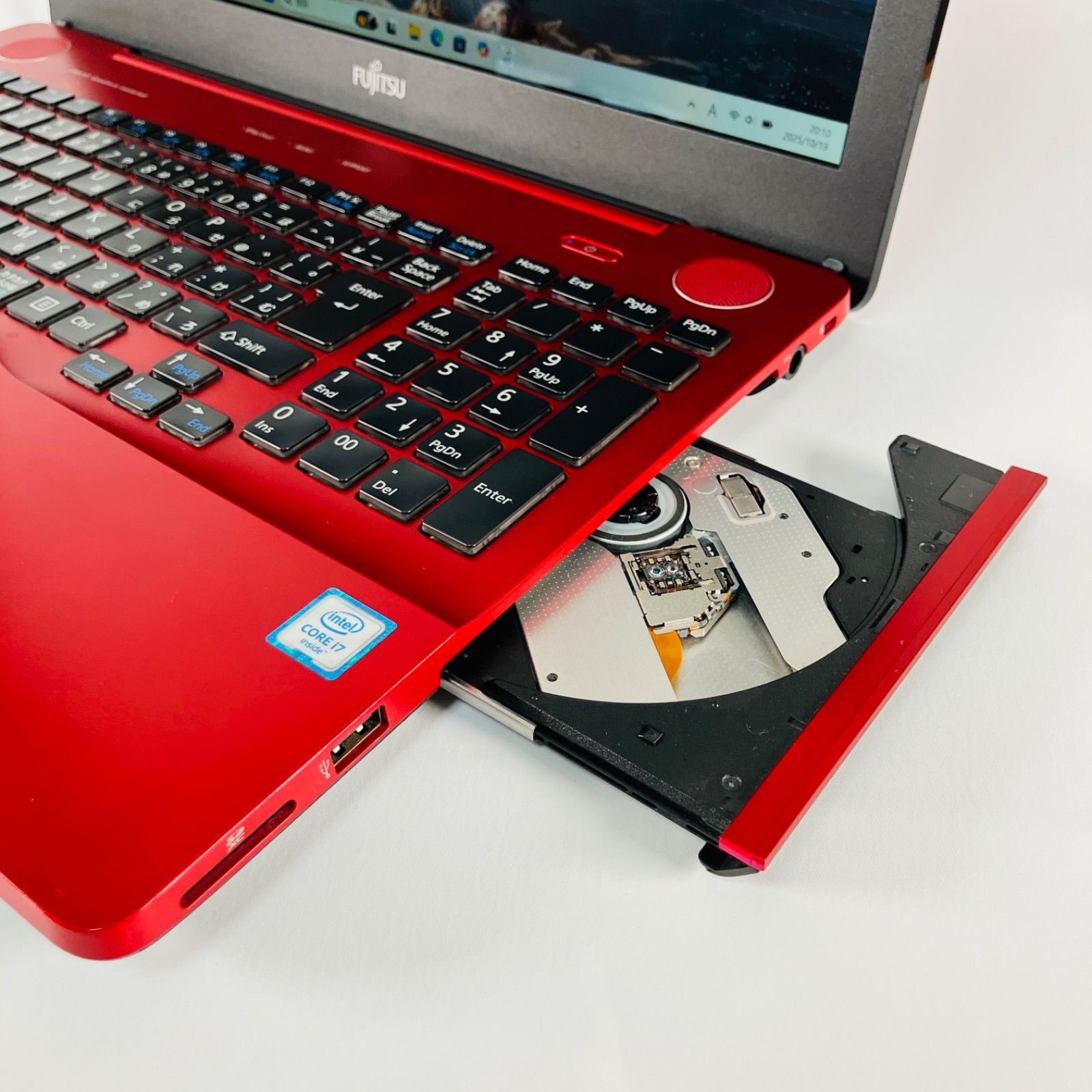 新品バッテリー SSD Windows11 オフィス付き i7 赤ノートパソコン