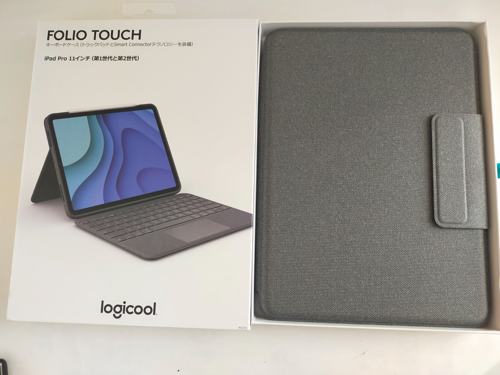 Logicool FOLIO TOUCH【美品】 Logicool FOLIO TOUCH グレー iPad用キーボードカバー