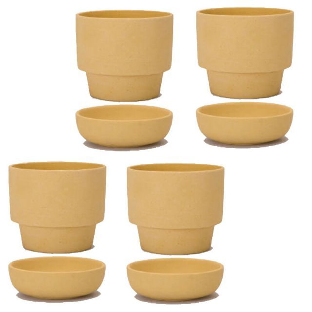 花 観葉植物用ポット フューズ ポット 13 Y Ceramic POT 4個入り 18018 底穴あり 受皿別売り 代引き不可 ミニポット FARM p107