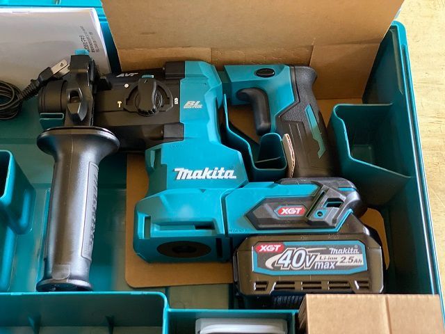 タイムセール マキタ最新モデル ♥ 20mm充電式ハンマドリルHR010GRDX 純正バッテリBL4025×2個＋充電器DC40RA付き 領収書発行OK 平日のみ即発送OK