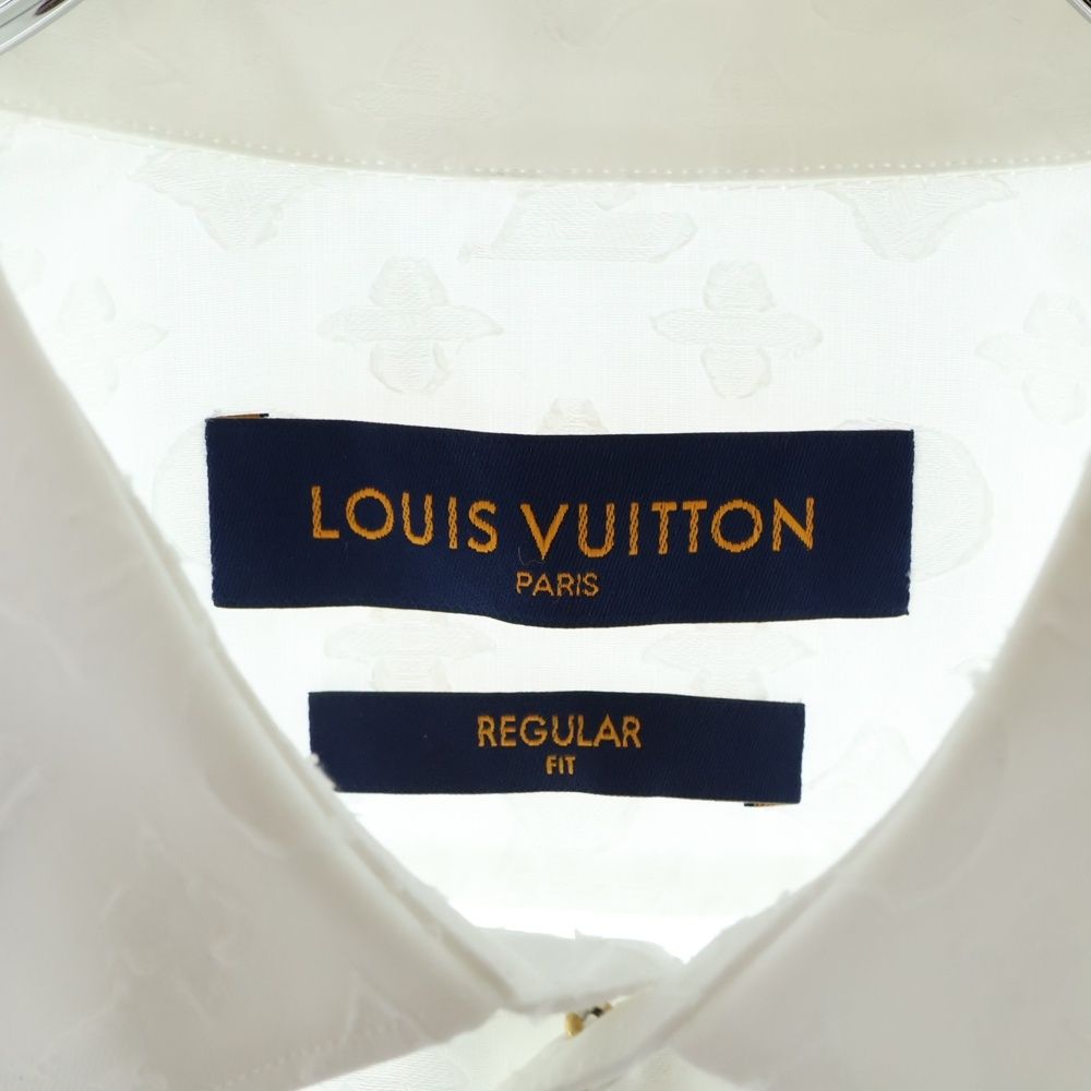 Louis Vuitton カモフラ織柄 ホワイト 長袖シャツ LOUIS VUITTON (ルイヴィトン) 22SS モノグラム レギュラー