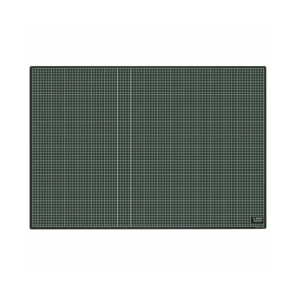 高品質，SALE ライオン事務器 カッティングマット再生PVC製 両面使用 900×620×3mm 黒／黒 CM-9011 1枚 オフィス用品