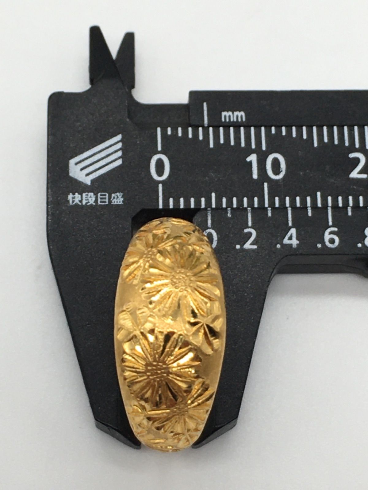 k24 甲丸 彫金 リング かまぼこ 24金 純金 13号 9.57g - メルカリ
