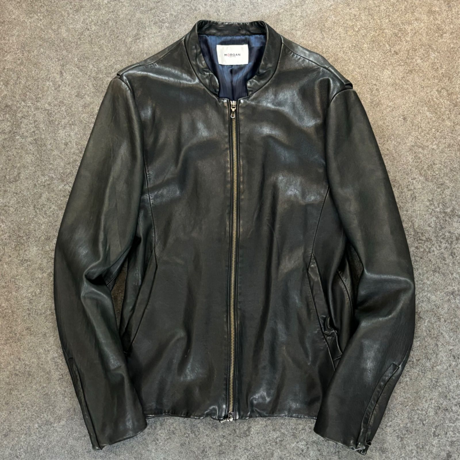 雰囲気抜群 MORGAN Leather Riders Jacket Black モルガン モーガン 本 