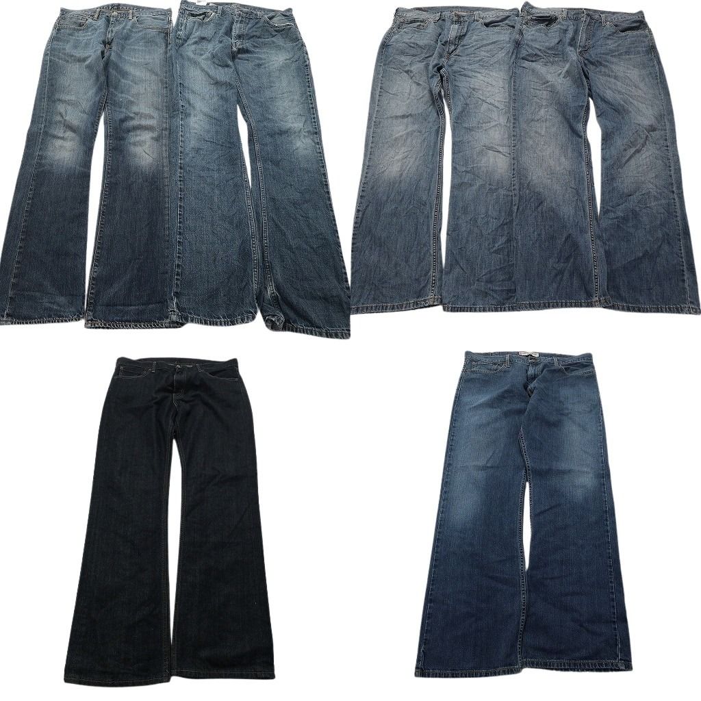 古着卸 リーバイス デニム パンツ 6枚セット メンズ 34 |36 |38 |40 インディゴブルー アメカジ フェード 古着 NA7134