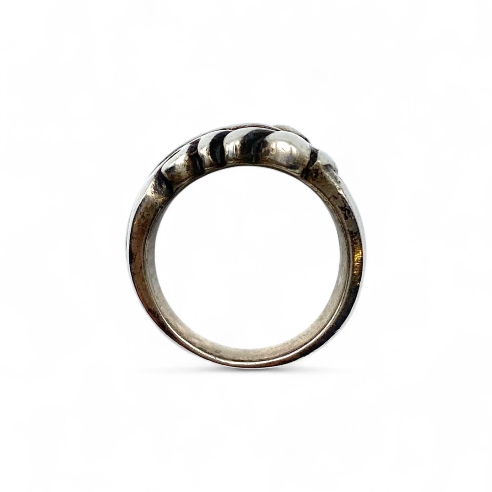 芸術的 アートワーク Silver 925 刻印 00s Vintage Ring シルバー ヴィンテージ リング 18号 トライバル WWW_SHINETEETH_COM