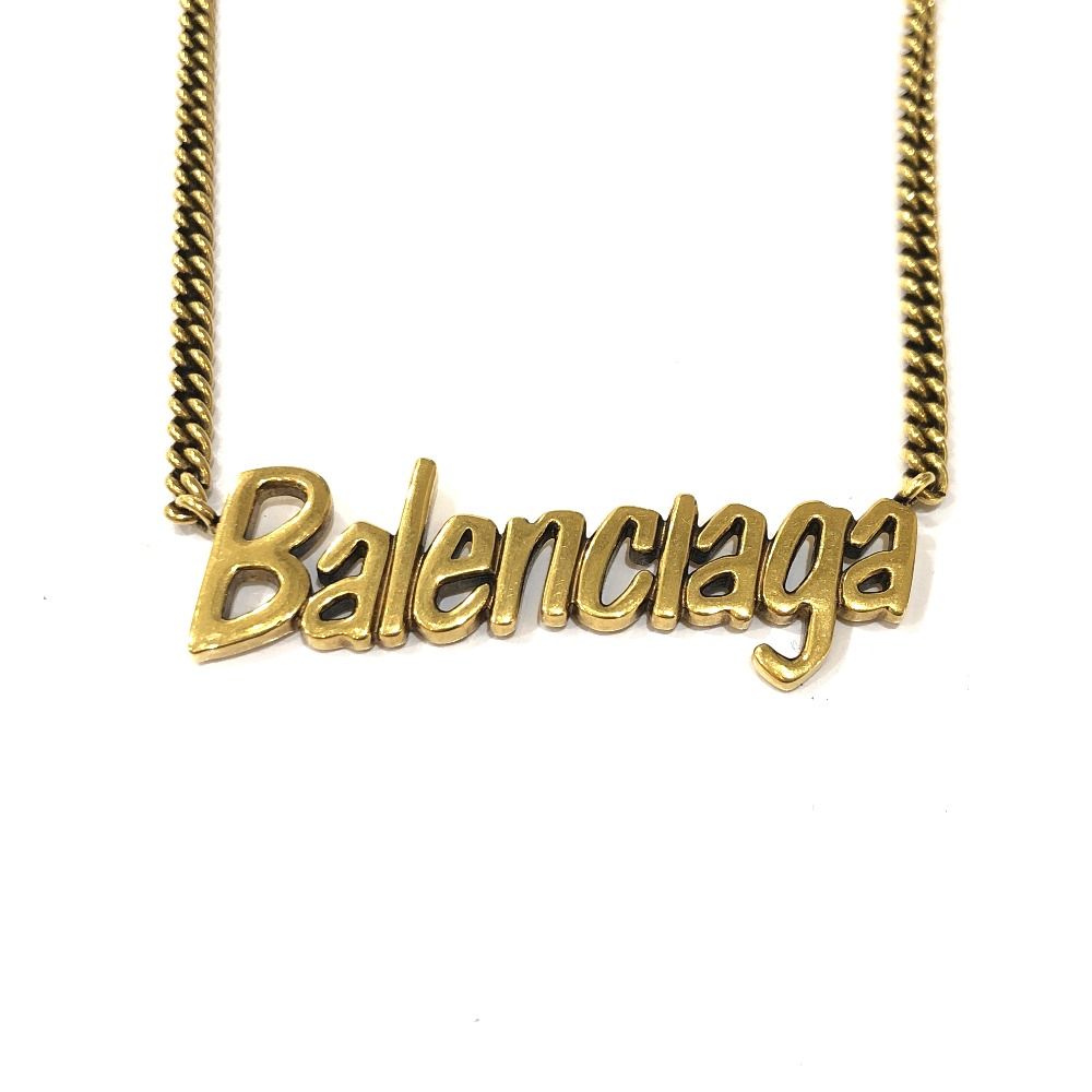 BALENCIAGA バレンシアガ ネックレス ロゴデザイン メタル