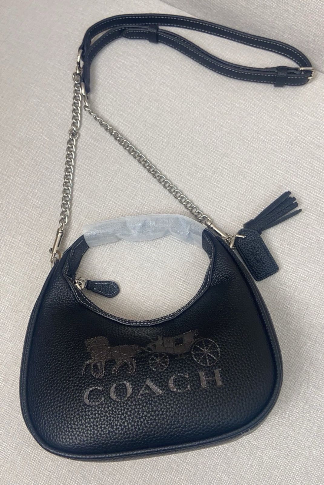 COACH アウトレット レディース ブラック ハンドバッグ ショルダーバッグ カルメン ミニ クロスボディ シグネチャー 未使用