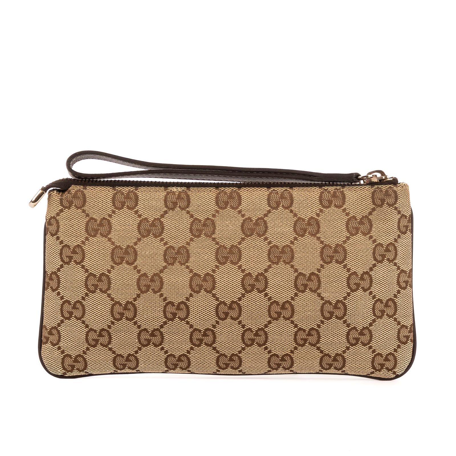 GUCCI グッチグッチオリ フレンチブルドッグ ウォレットポーチベージュモノグラムキャンバスにレザー trimmingA DECORATOM_COM_BR