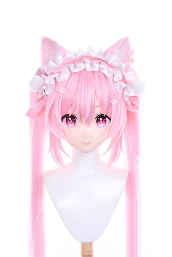 全頭マスク カツラ付き ロック付き NO.742 ドール ヘッド