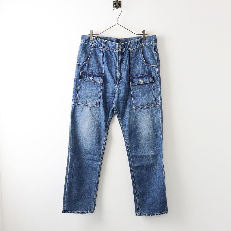 美品 フォーティファイブアール 45R ライ麦デニムのブッシュパンツ（インディゴ 淡）デニムパンツ 34/インディゴ 45rpm【2400014058697】