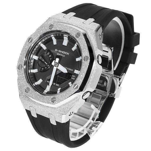 G-SHOCK GA2100 メタル カスタム フロステッド ラバーバンド